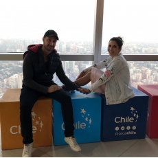 Cazuza Pereira e Misael Moraes Antunes de férias em Santiago do Chile