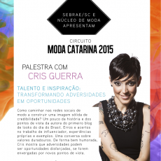 Blogueira Cris Guerra faz palestra sobre moda e redes sociais