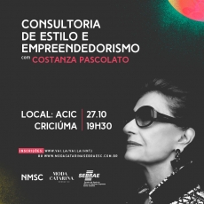 Costanza Pascolato fala sobre moda e empreendedorismo em Criciúma