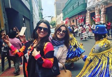 Andrea Valvassori e Irene Serafim em tour pelo Perú