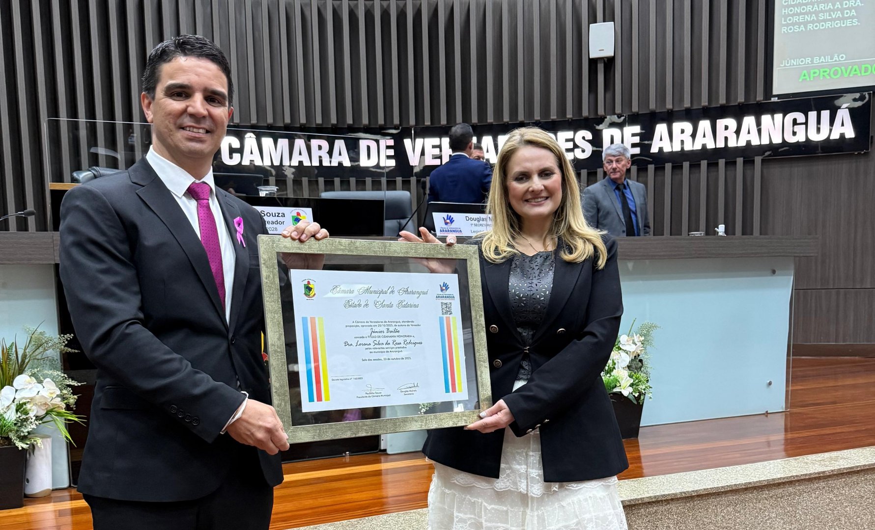 Médica gaúcha, Lorena da Rosa Rodrigues é laureada com o titulo de Cidadania Honorária em Araranguá/SC