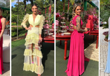 Fashion Colors: looks destaques no casamento de Caroline e Gustavo
